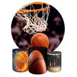 Capa Painel + Trio Capas Cilindros Sublimados Tema Basquete 1270