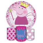 Capa Painel + Trio Capas Cilindros Sublimados Tema Peppa Pig 1273