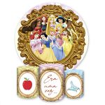 Capa Painel + Trio Capas Cilindros Sublimados Tema Princesas 1279