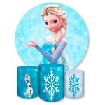 Capa Painel + Trio Capas Cilindros Sublimados Tema Frozen 233