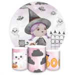 Capa Painel + Trio Capas Cilindros Sublimados Tema Halloween 479