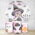 Capa Painel + Trio Capas Cilindros Sublimados Tema Halloween 479