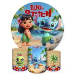 Capa Painel + Trio Capas Cilindros Sublimados Tema Lilo e Stitch 5094