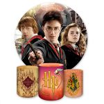 Capa Painel + Trio Capas Cilindros Sublimados Tema Harry Potter 850