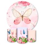 Capa Painel + Trio Capas Cilindros Sublimados Tema Borboleta 1012