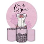 Capa Painel + Trio Capas Cilindros Sublimados Tema Chá de Cozinha, Casa nova e Lingeri 378