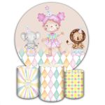 Capa Painel + Trio Capas Cilindros Sublimados Tema Circo 381