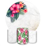 Capa Painel + Trio Capas Cilindros Sublimados Tema Flores 452