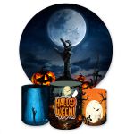 Capa Painel + Trio Capas Cilindros Sublimados Tema Halloween 480
