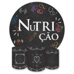 Capa Painel + Trio Capas Cilindros Sublimados Tema Nutrição 545