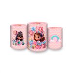Trio Capas Cilindros Sublimados Jardim Cute Rosinha 2217