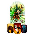 Capa Painel Romano Veste fácil + 3 Capas Cilindros Tema Kung Fu Panda