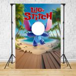 Capa Painel Interativo Para Fotos Vazado Tema Lilo e Stitch 5094