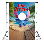 Capa Painel Interativo Para Fotos Vazado Tema Lilo e Stitch 5094