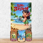 Capa Retangular + Trio Capas Cilindros Sublimados Tema lilo e stitch 5094
