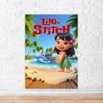 Capa Painel Retangular Sublimado Tema lilo stitch 5094