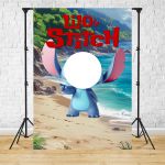 Capa Painel Interativo Para Fotos Vazado Tema Lilo e Stitch 5095