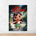 Capa Painel Retangular Sublimado Tema lilo stitch 5095
