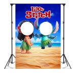 Capa Painel Interativo Para Fotos Vazado Tema Lilo e Stitch 5096