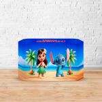 Capa Decorativa para 2 Mesas Quadrada Sublimada Tema Lilo e stitch 5096
