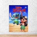 Capa Painel Retangular Sublimado Tema lilo stitch 5096