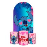 Capa Painel Romano Veste fácil + 3 Capas Cilindros Tema Lilo e Stitch