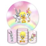 Capa Painel + Trio Capas Cilindros Sublimados Tema Looney Tunes 4000