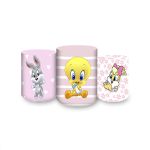 Trio Capas Cilindros Sublimados Tema Looney Tunes 4000