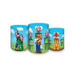 Trio Capas Cilindros Sublimados Tema Super Mario 4014 