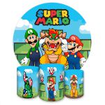 Capa Painel + Trio Capas Cilindros Sublimados Tema Super Mario 4014