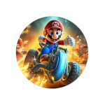 Capa Painel Redondo Sublimados Tema Super Mario 4015