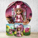 Kit Capa Painel + Trio Capas Cilindros Sublimados Tema Barbie Boiadeira 4636
