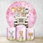 Kit Capa Painel + Trio Capas Cilindros Sublimados Tema Safari 4639