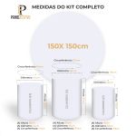 Kit 5 Peças Capa Redonda + Capa Retangular + Trio Capas Cilindros Sublimados Tema Capitão América 473