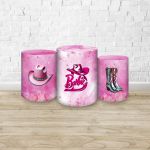 Trio Capas Cilindros Sublimados Barbie Boiadeira 4635