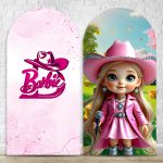 Capa Painel Romano Sublimado Tema Barbie Boiadeira 4636