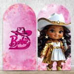 Capa Painel Romano Sublimado Tema Barbie Boiadeira 4638