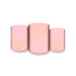 Trio Capas Cilindros Sublimados Glitter Rosa 2142