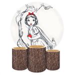 Kit Capa Painel + Trio Capas Cilindros Sublimados Tema Branca de Neve 2157