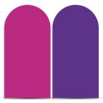 Capa Painel Romano Sublimado Tema Liso Roxo e Rosa 269