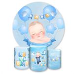 Capa Painel + Trio Capas Cilindros Sublimados Tema Chá de Bebe 373