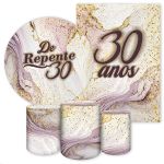 Kit 5 Peças Capa Redonda + Capa Retangular + Trio Capas Cilindros Sublimados Tema De Repente 4099