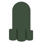 Capa Painel Romano Veste fácil + 3 Capas Cilindros Tema Liso Verde 4104