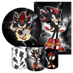 Kit Capa Painel Redondo + Capa Retangular + Trio Capas Cilindros Tema Sonic 4131