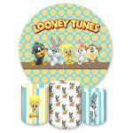 Kit Capa Painel + Trio Capas Cilindros Sublimados Tema Baby Looney Tunes 4136