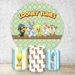 Kit Capa Painel + Trio Capas Cilindros Sublimados Tema Baby Looney Tunes 4136
