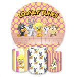 Kit Capa Painel + Trio Capas Cilindros Sublimados Tema Baby Looney Tunes 4137
