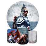 Kit Capa Painel + Trio Capas Cilindros Sublimados Tema Capitão América 4159