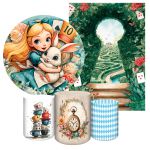 Kit 5 Peças Tema Alice no Pais das Maravilhas 4227