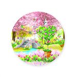 Capa Painel Redondo Sublimados Tema Jardim 475